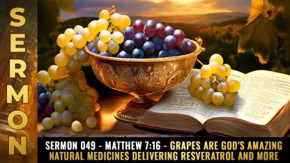 Sermon #049 - Matthew 7:16 - GRAPES are God's amazing natural medicines delivering RESVERATROL and more