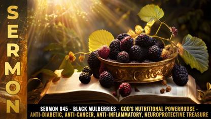 Sermon #045 - Black Mulberries - God's nutritional powerhouse - anti-diabetic, anti-cancer, anti-inflammatory, neuroprotective TREASURE