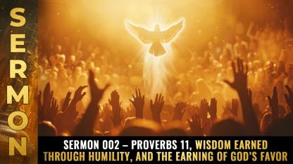 Sermon 002 - Proverbs 11, wisdom earned through HUMILITY, and the earning of God’s favor